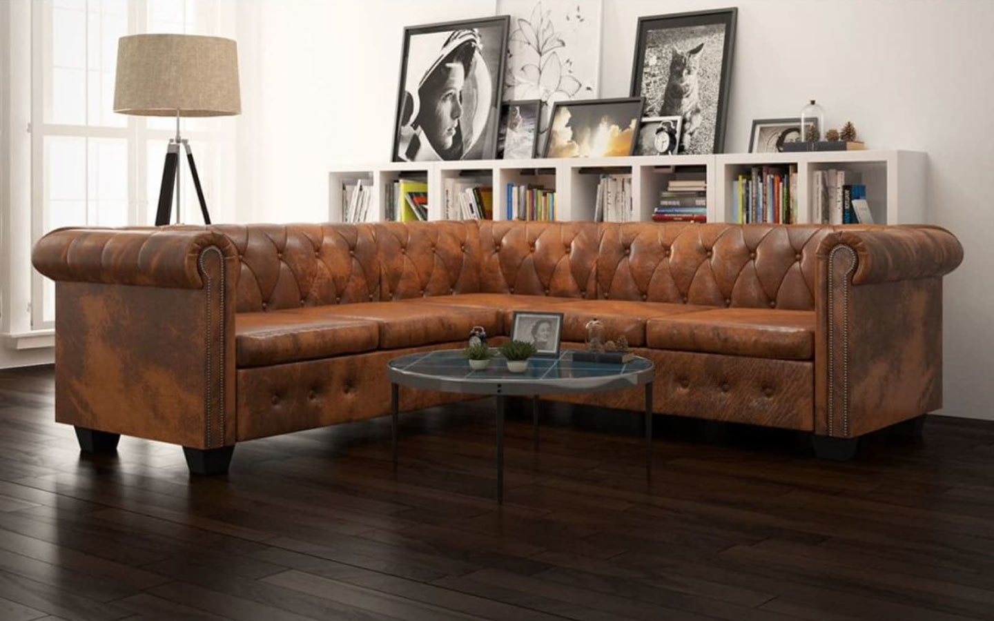 Divano Chesterfield angolare